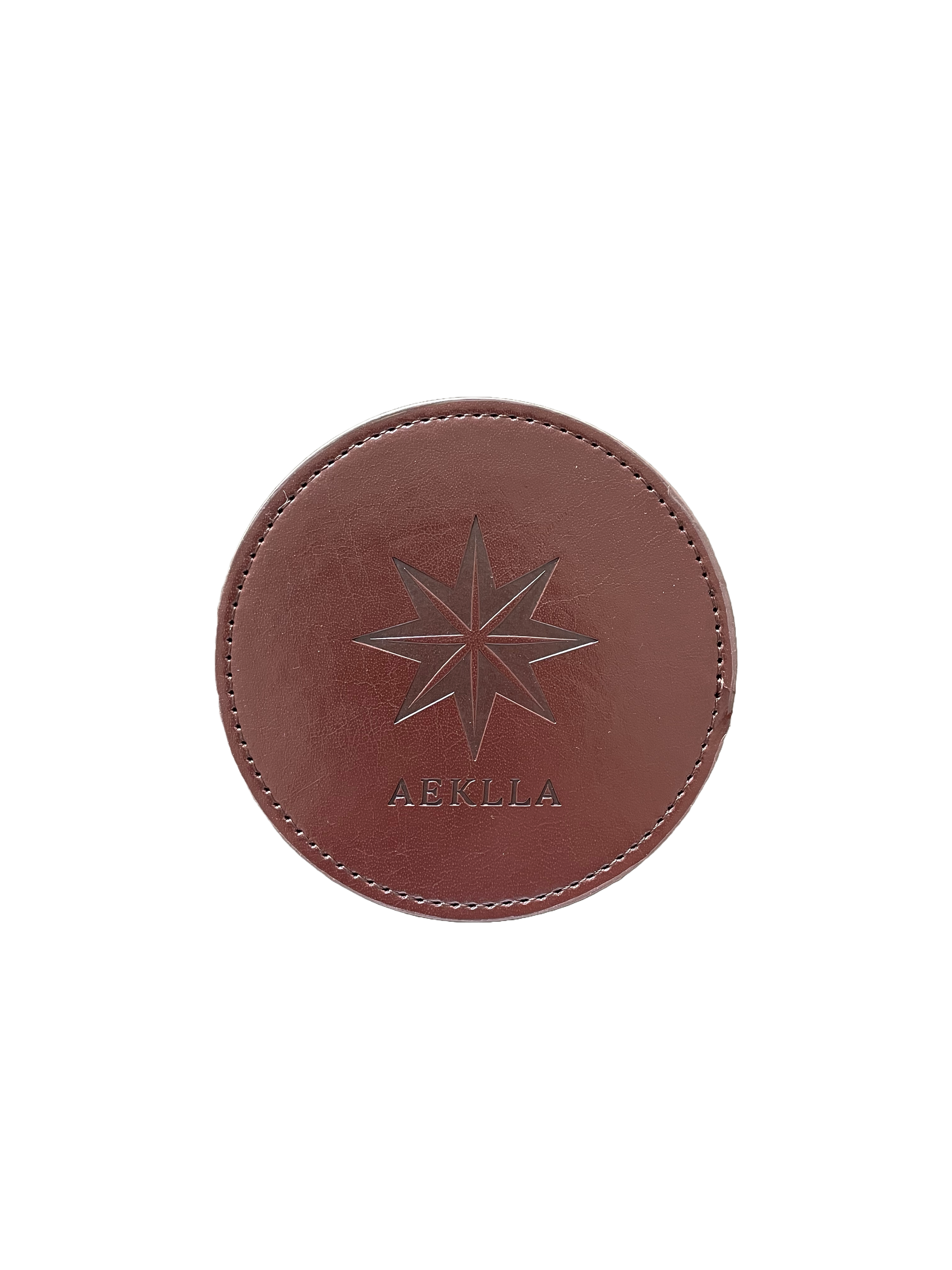 Round Leather Coasters, Set of 4